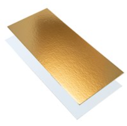 Изображение Подложка для рулета 1,5 мм (золото,белая) 33*16 см